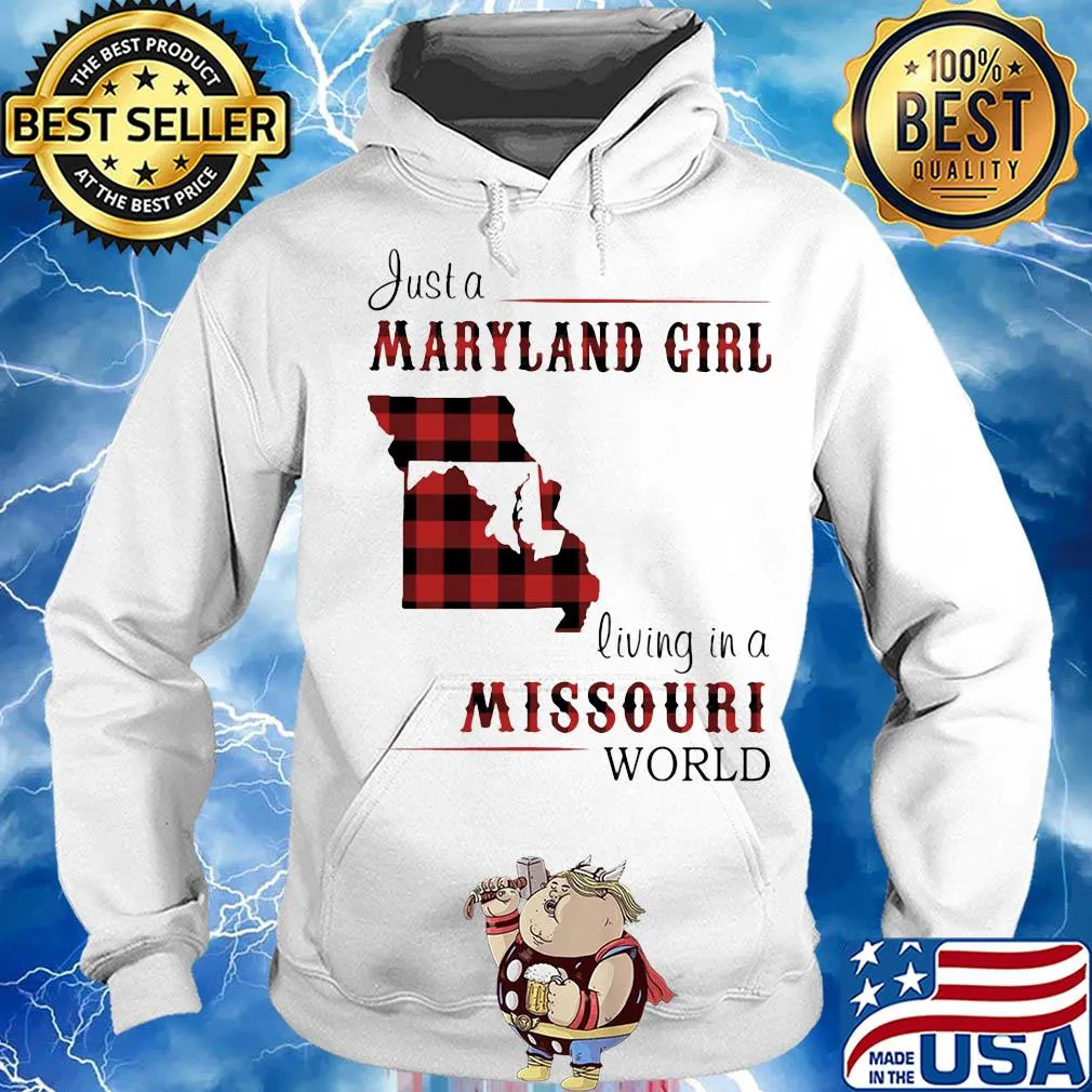Just a maryland girl living in a missouri world map s Hoodie