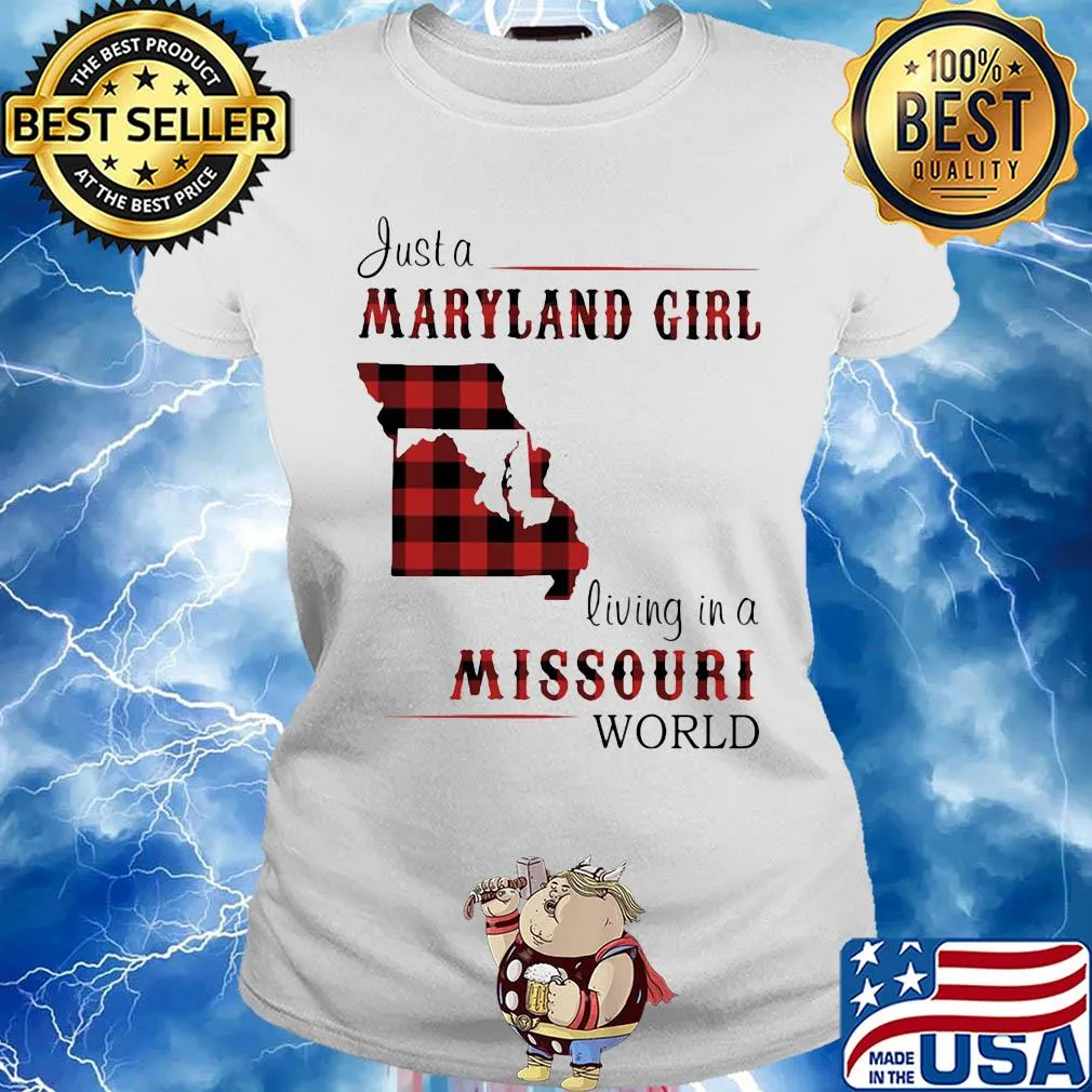 Just a maryland girl living in a missouri world map s Ladies tee