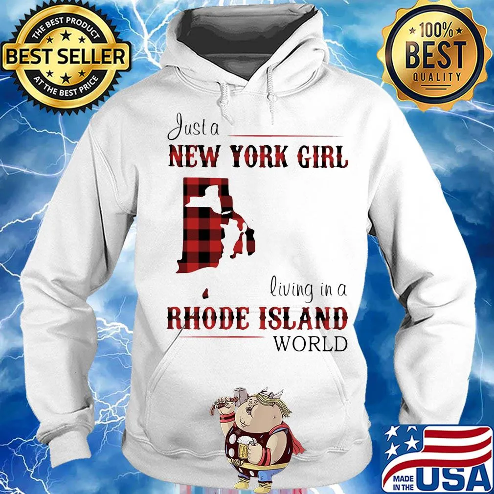 Just a new york girl living in a rhode island world map s Hoodie