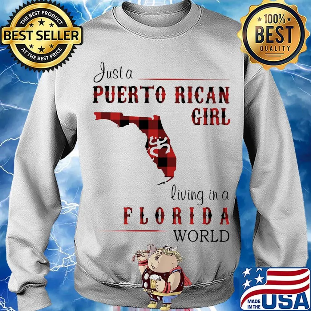 Just a puerto rican girl living in a florida world map s Sweater