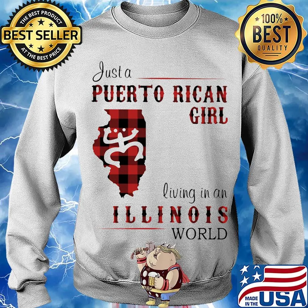 Just a puerto rican girl living in an illinois world map s Sweater
