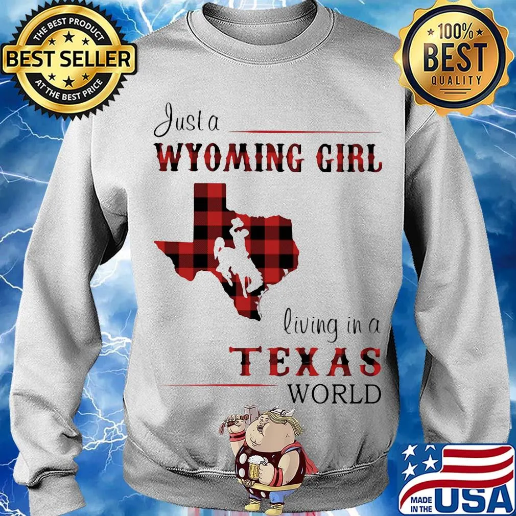 Just a wyoming girl living in a texas world map s Sweater