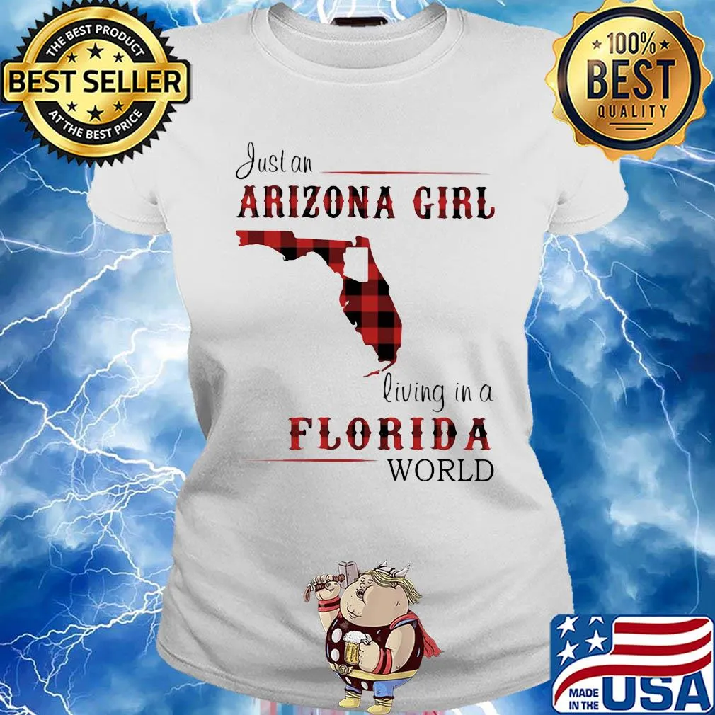 Just an alabama girl living in a florida world map s Ladies tee