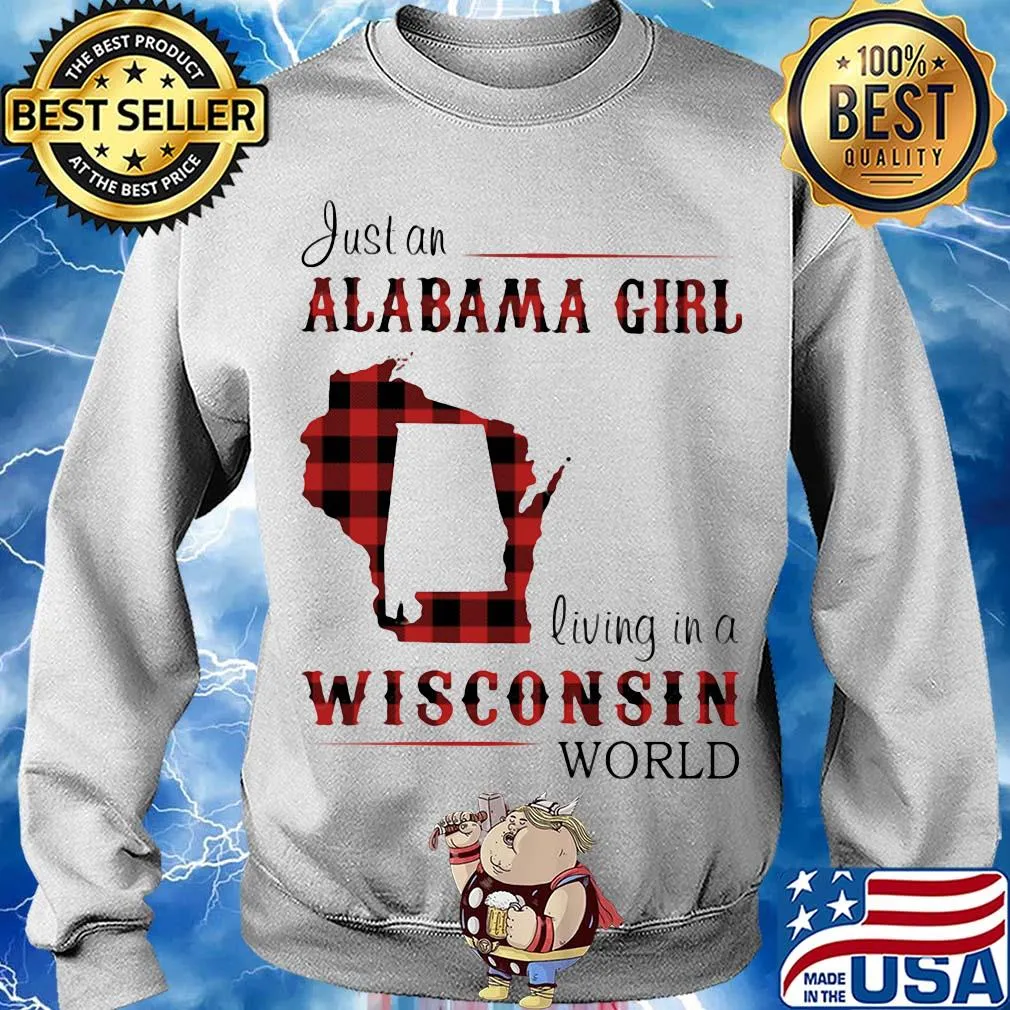 Just an alabama girl living in a wisconsin world map s Sweater