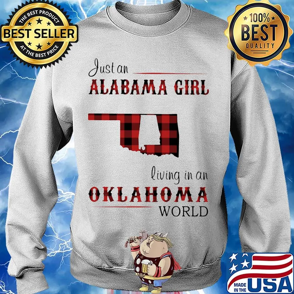 Just an alabama girl living in an oklahoma world map s Sweater