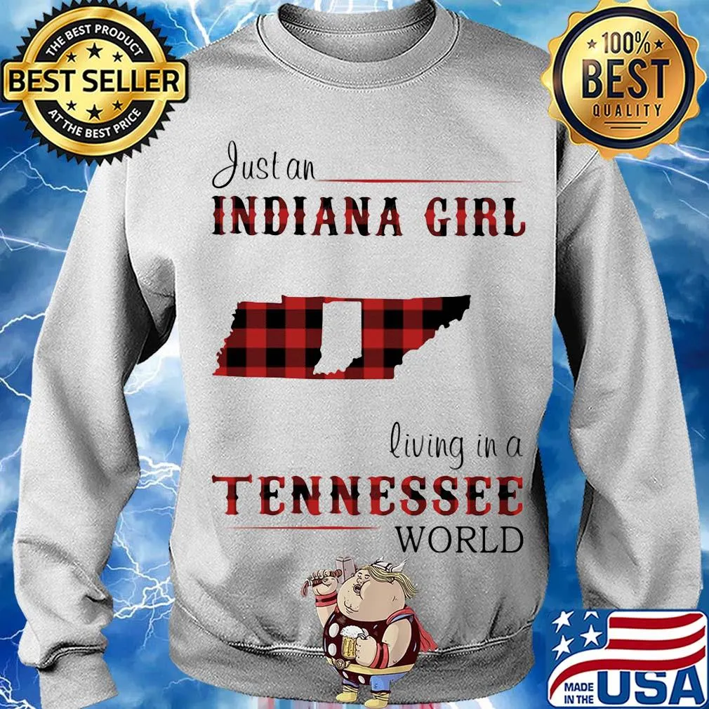 Just an indiana girl living in a tennessee world map s Sweater