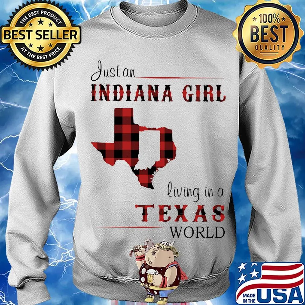 Just an indiana girl living in a texas world map s Sweater