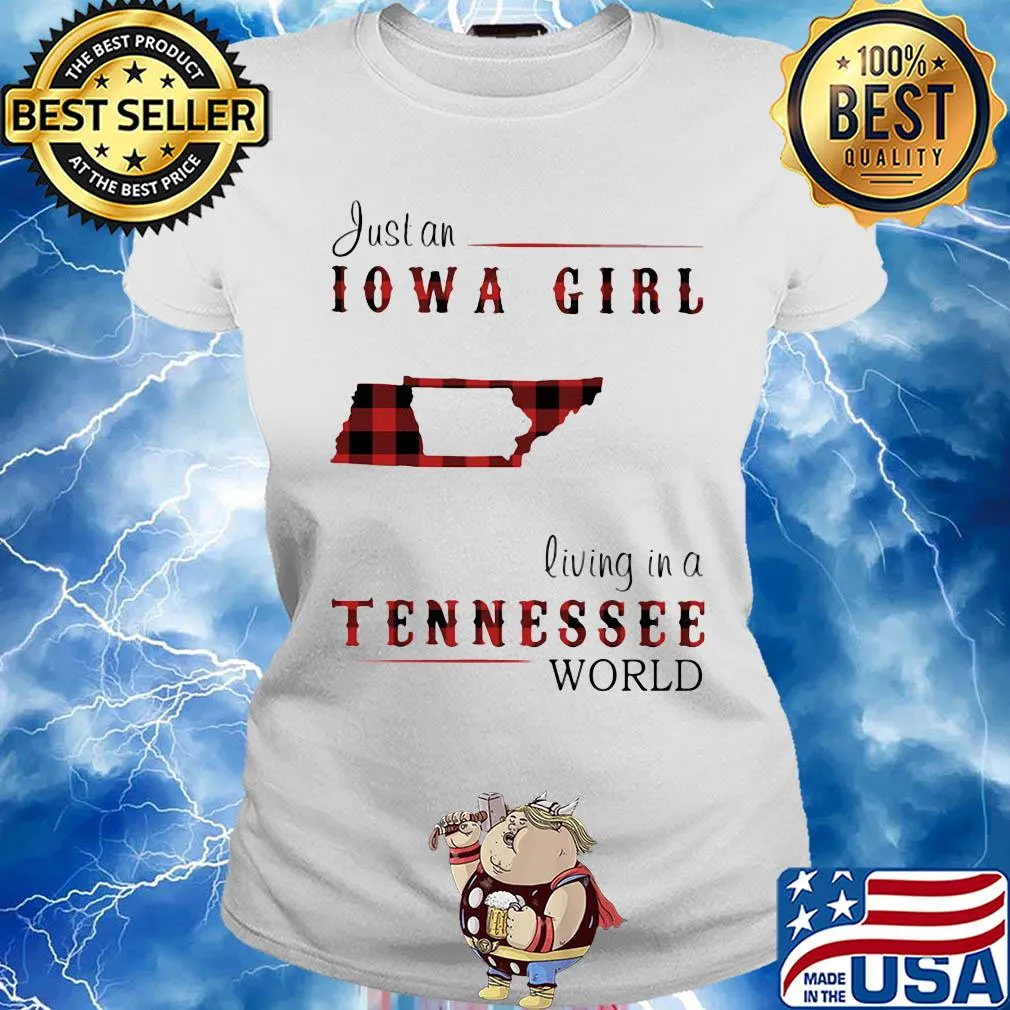 Just an iowa girl living in a tennessee world map s Ladies tee