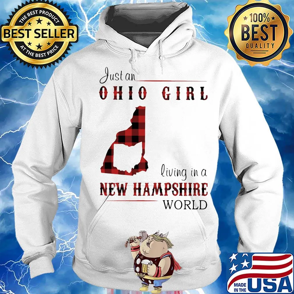 Just an ohio girl living in a new hampshire world map s Hoodie