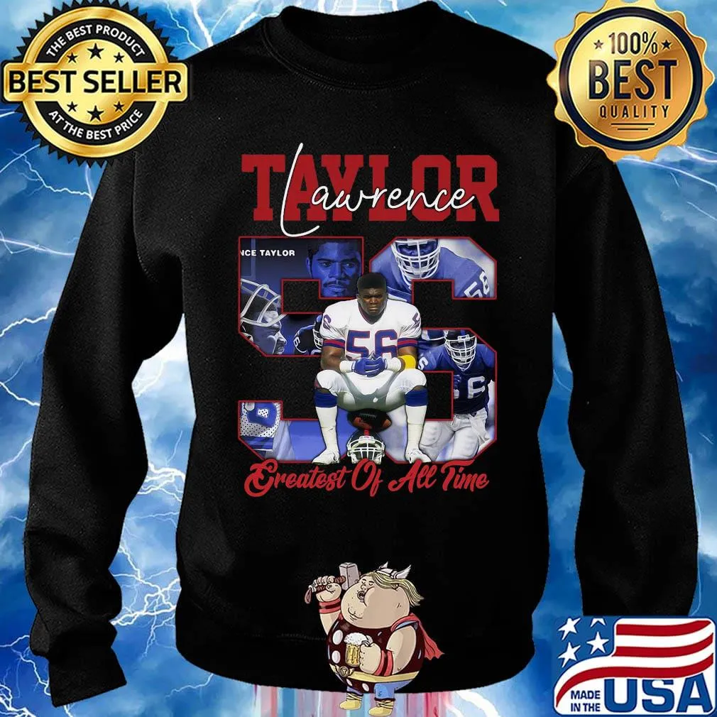 Lawrence taylor 56 greatest of all time new york football signature s Sweater