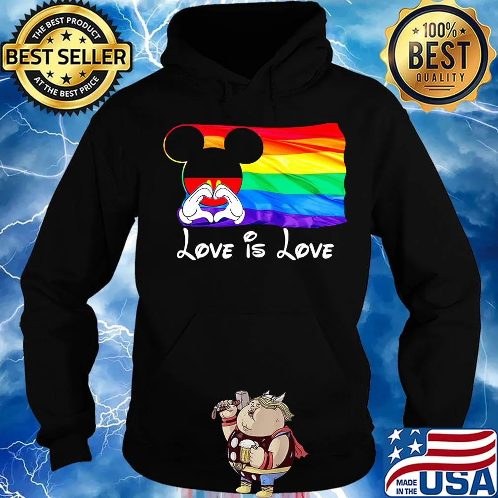 Lgbt flag mickey mouse love is love s Hoodie