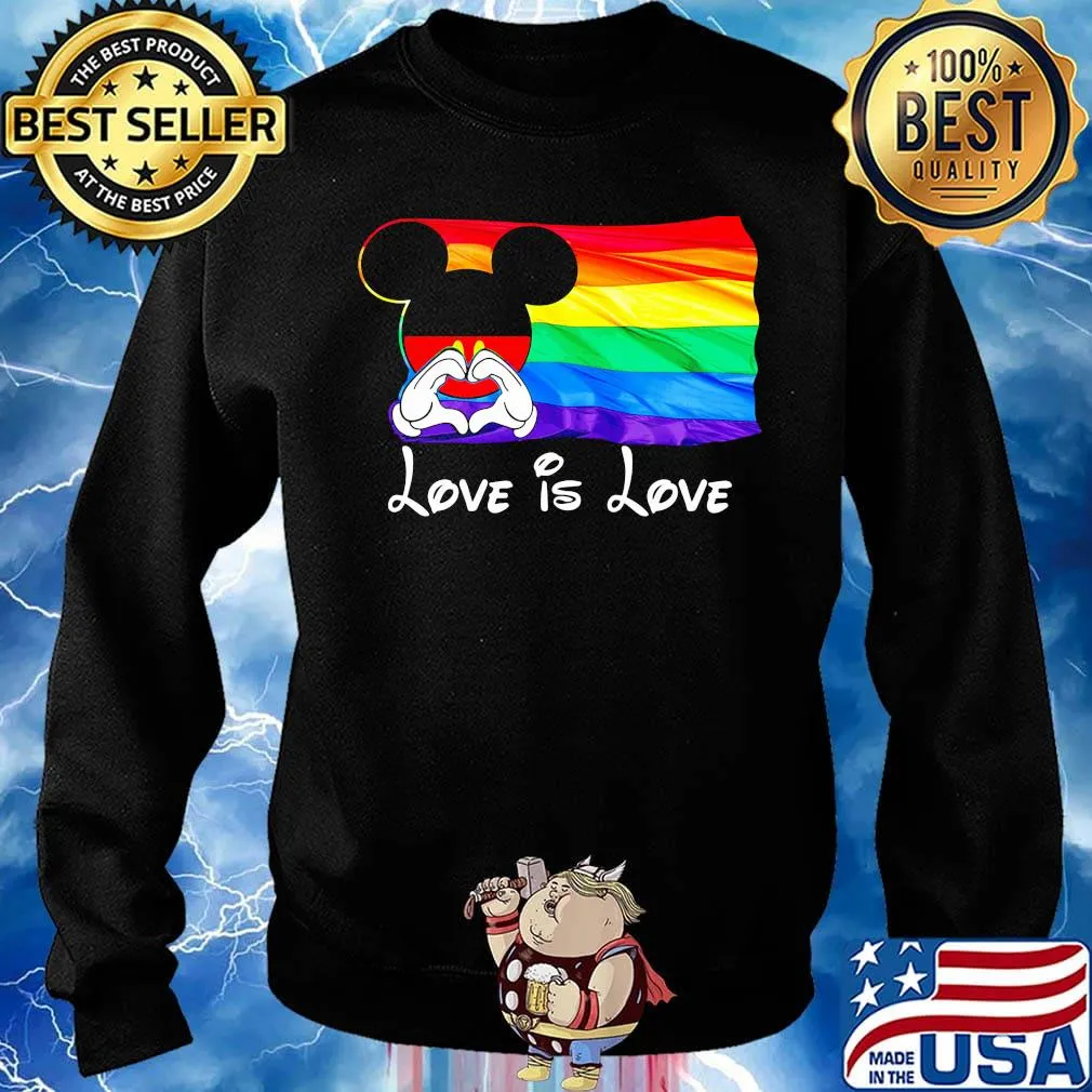 Lgbt flag mickey mouse love is love s Sweater