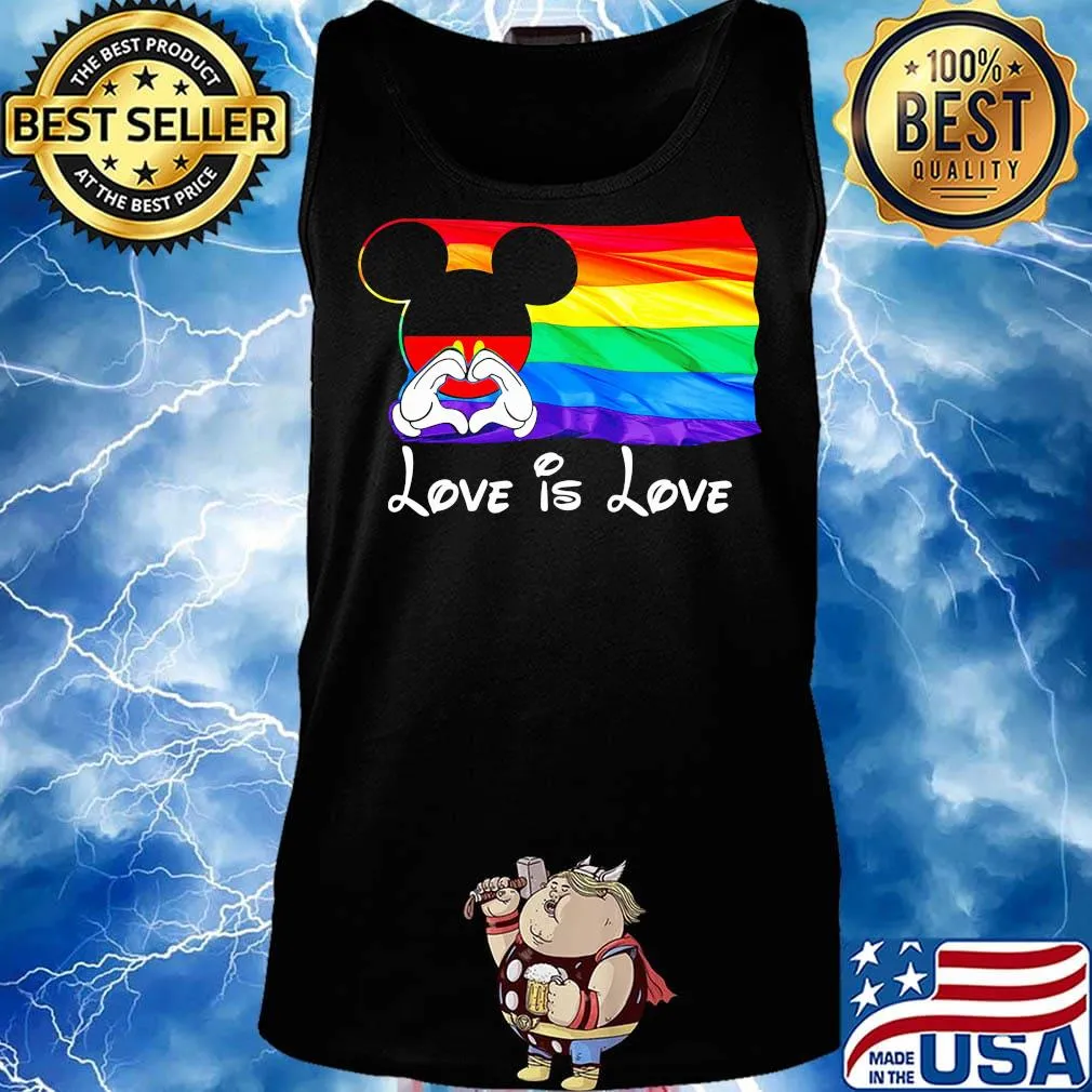 Lgbt flag mickey mouse love is love s Tank top