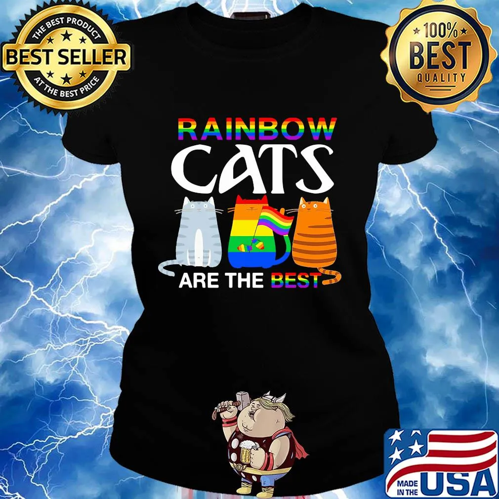 LGBT rainbow cats are the best s Ladies tee