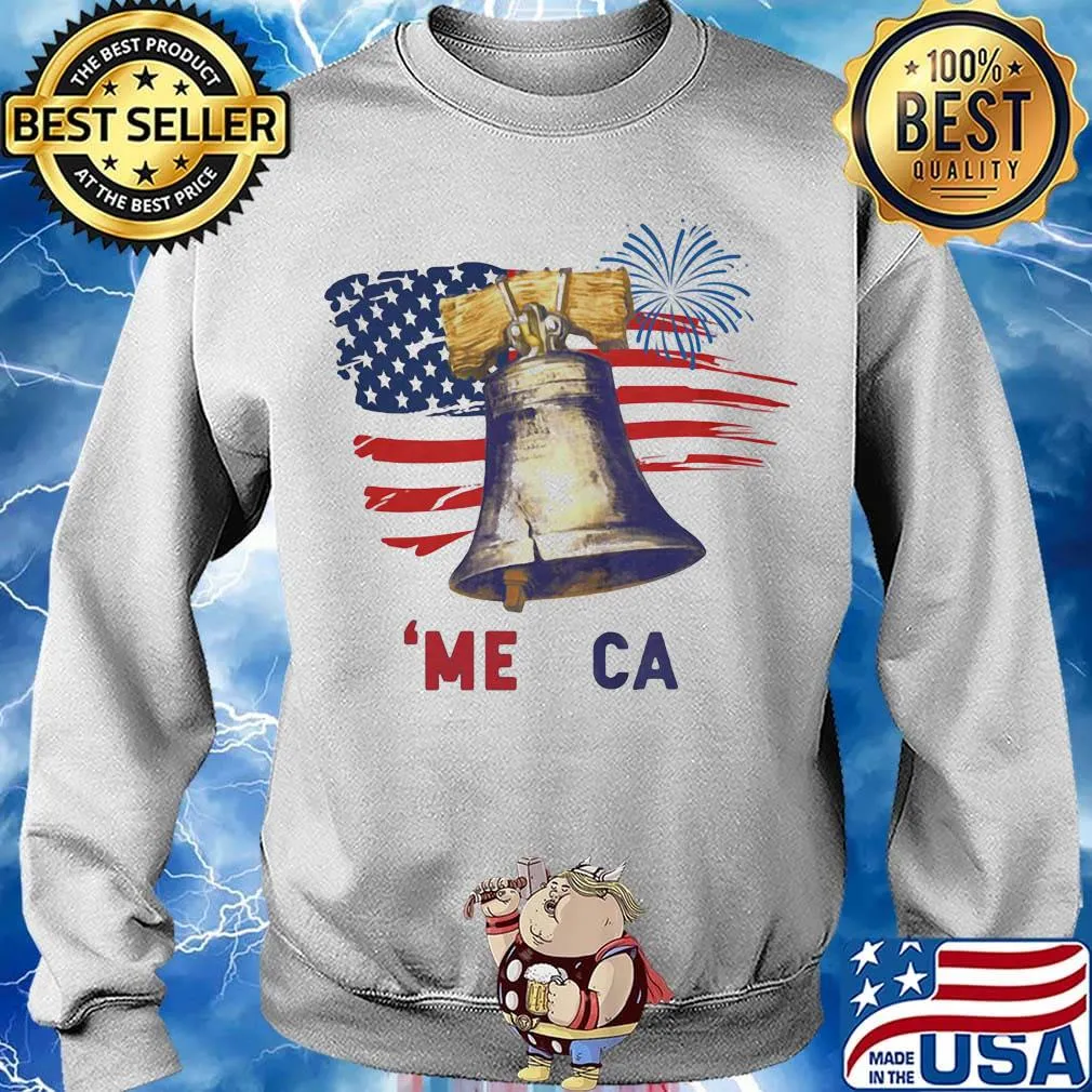Liberty Bell Merica 4th Of July American Flag Independence Day Shirt Sweater