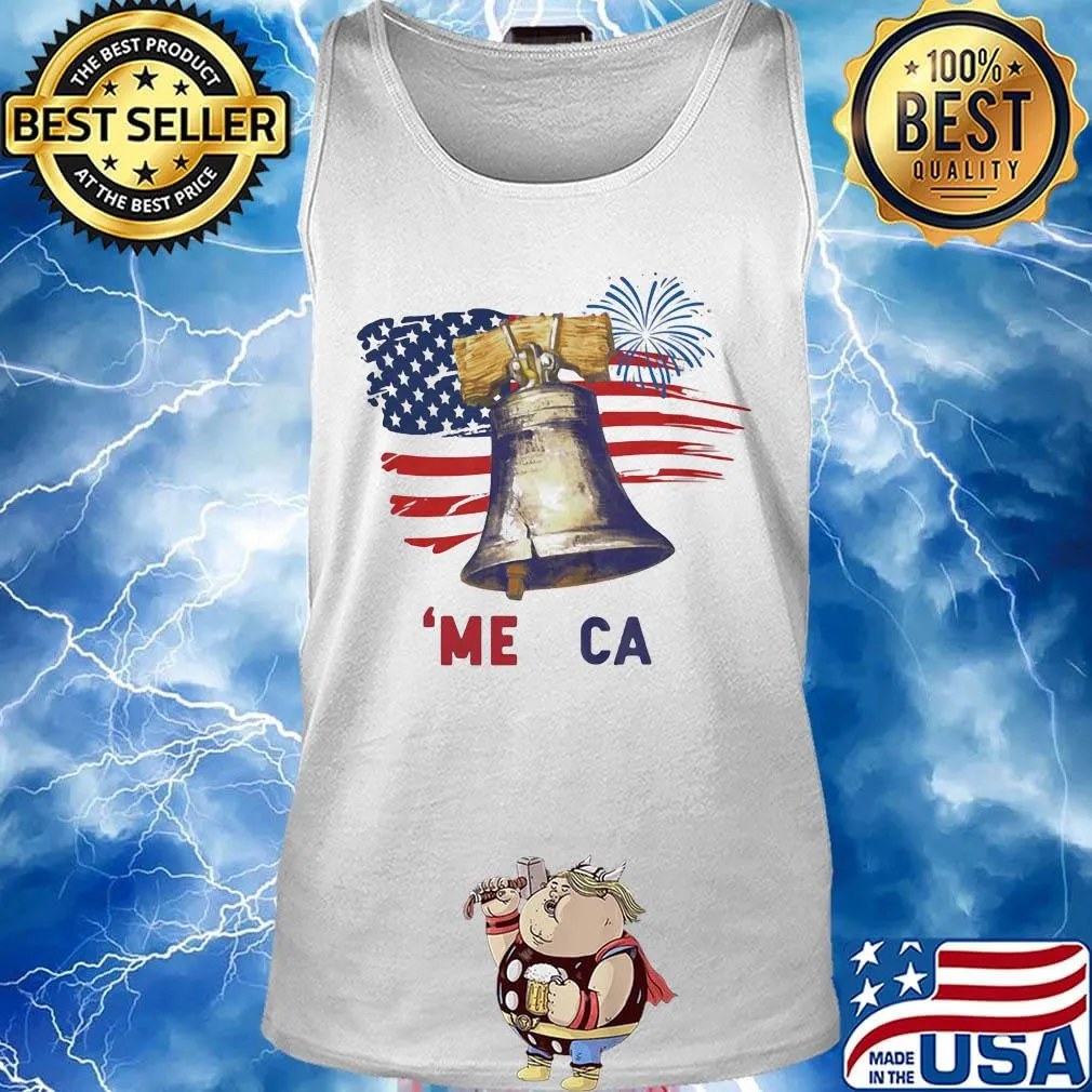 Liberty Bell Merica 4th Of July American Flag Independence Day Shirt Tank top