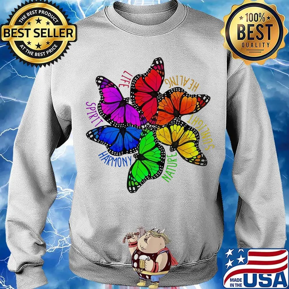Life Healing Sunlight Nature Harmony Spirit Butterfly Shirt Sweater