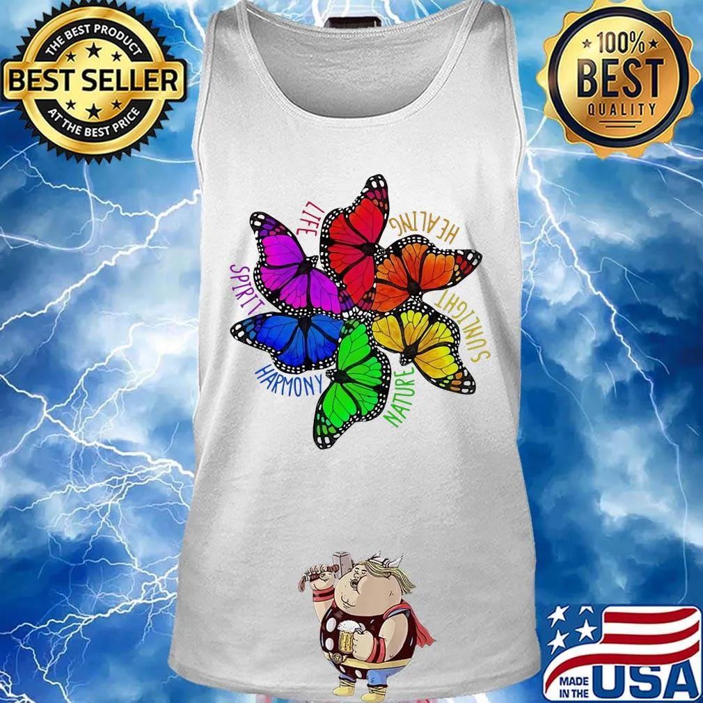 Life Healing Sunlight Nature Harmony Spirit Butterfly Shirt Tank top