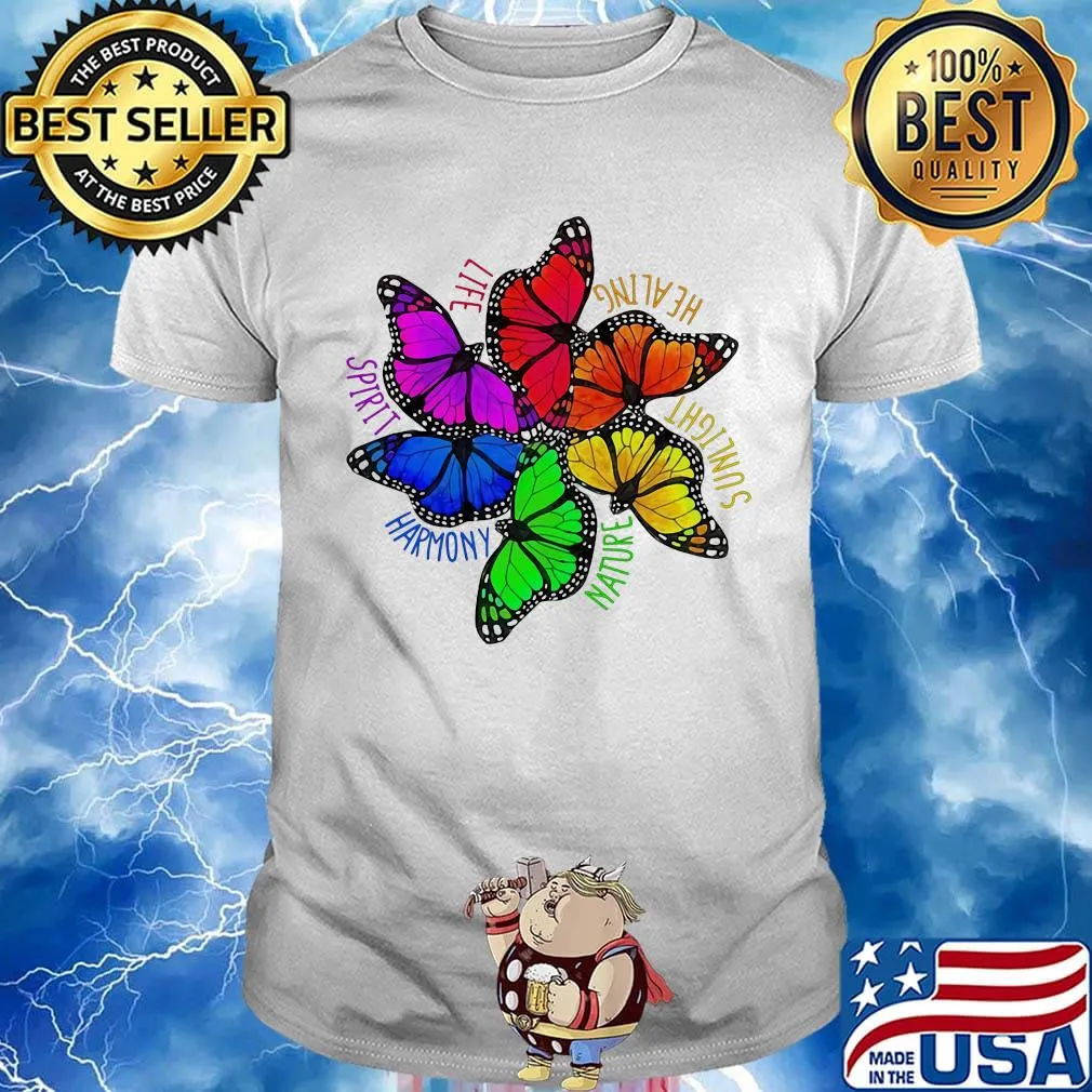 Life Healing Sunlight Nature Harmony Spirit Butterfly Shirt