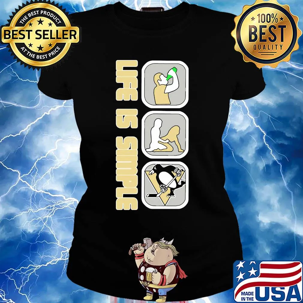Life is simple like drink fuck pittsburgh penguins hockey s Ladies tee