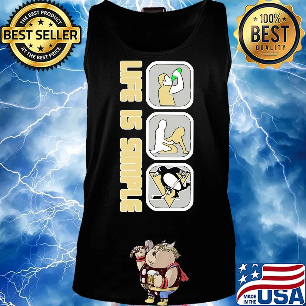 Life is simple like drink fuck pittsburgh penguins hockey s Tank top