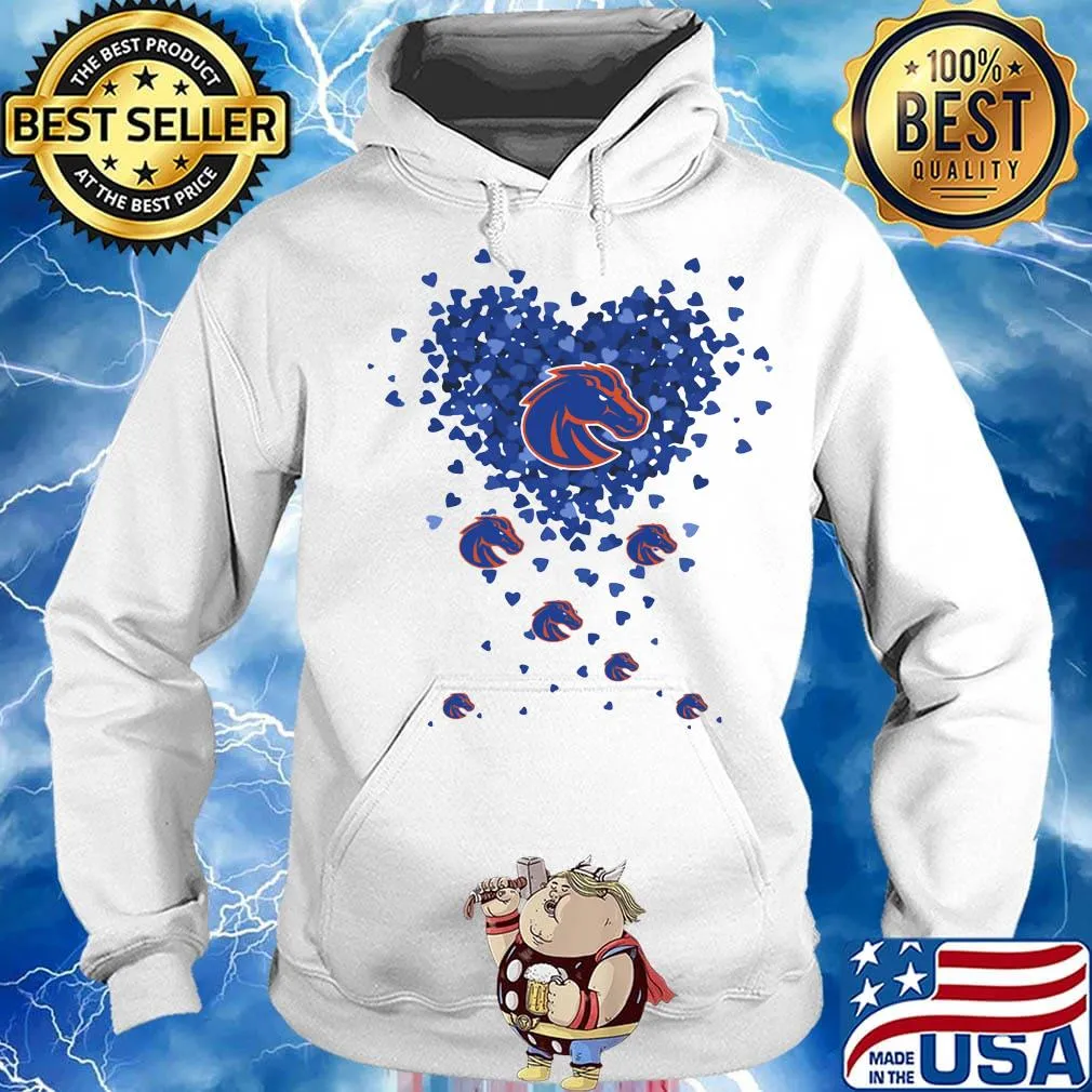 Love boise state broncos logo hearts s Hoodie