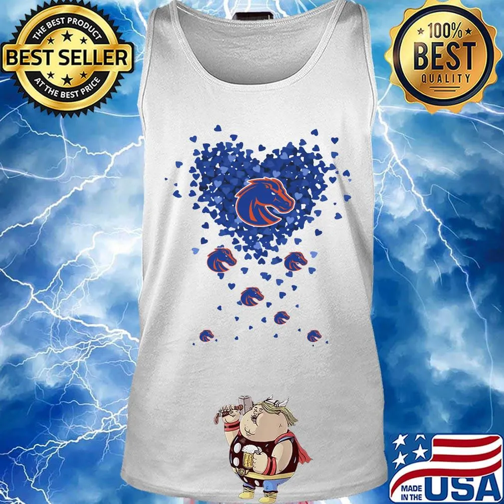 Love boise state broncos logo hearts s Tank top