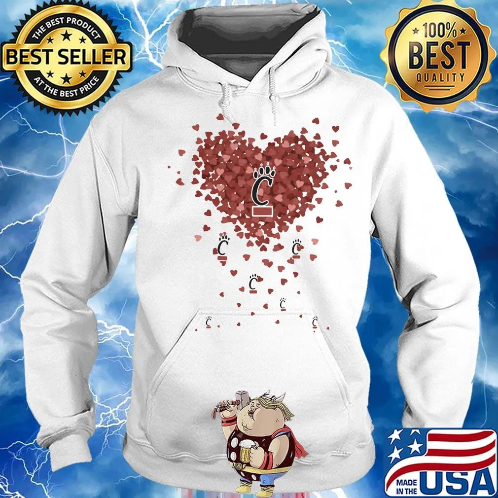 Love cincinnati bearcats logo hearts s Hoodie