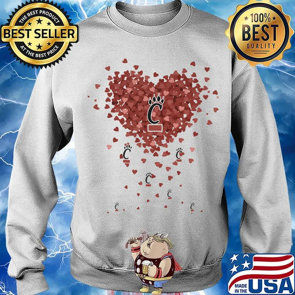 Love cincinnati bearcats logo hearts s Sweater