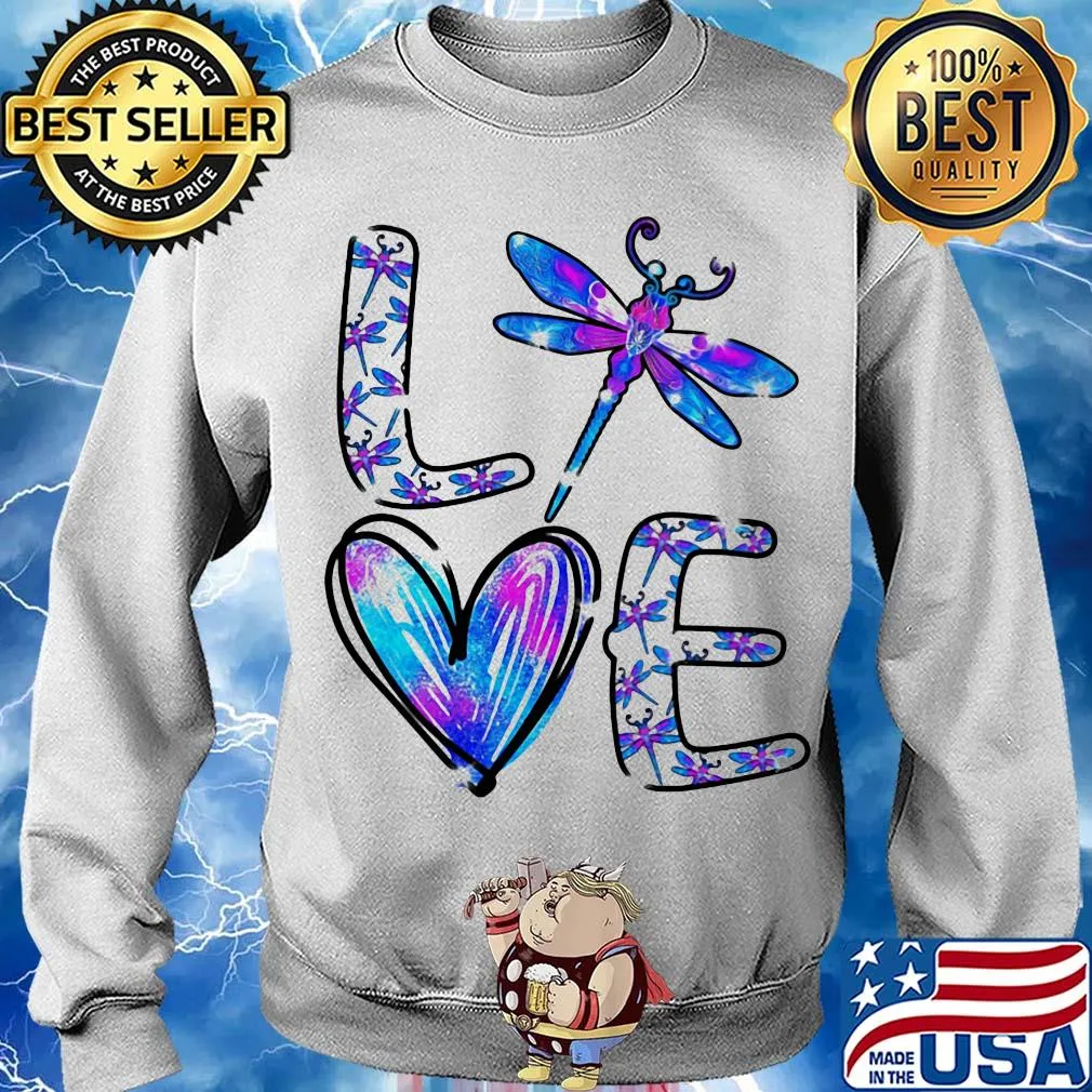 Love dragonflies heart diamond s Sweater
