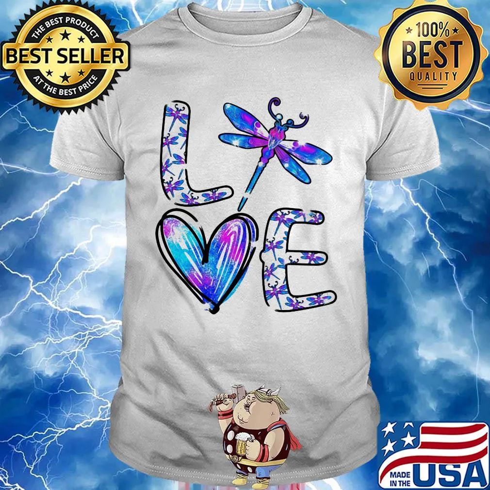 Love dragonflies heart diamond shirt