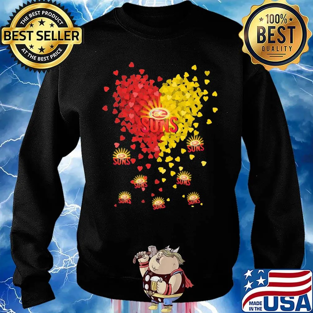 Love gold coast suns logo hearts light s Sweater