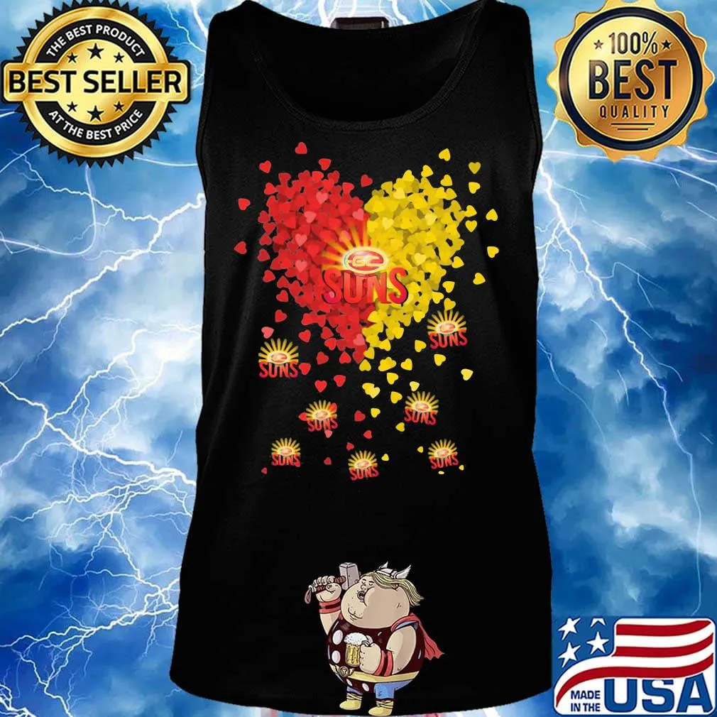Love gold coast suns logo hearts light s Tank top