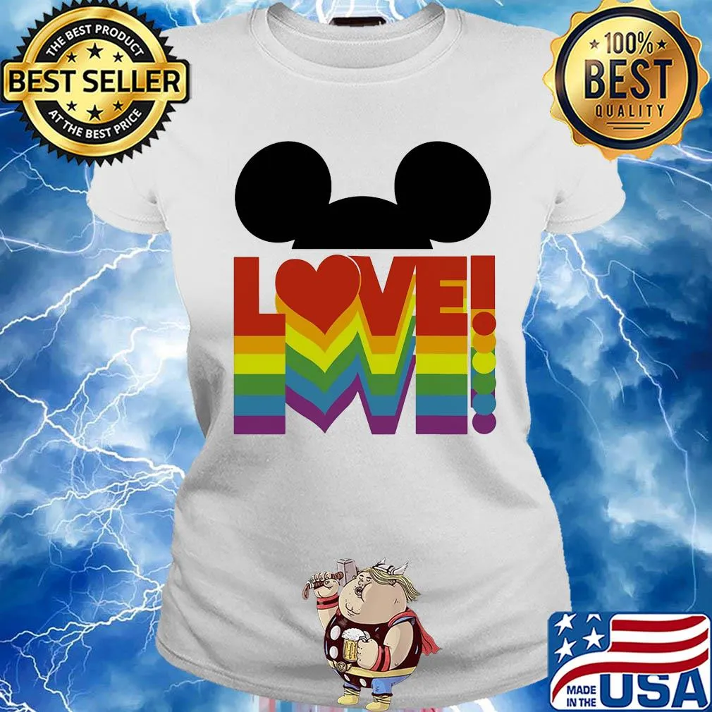 Love lgbt mickey mouse s Ladies tee