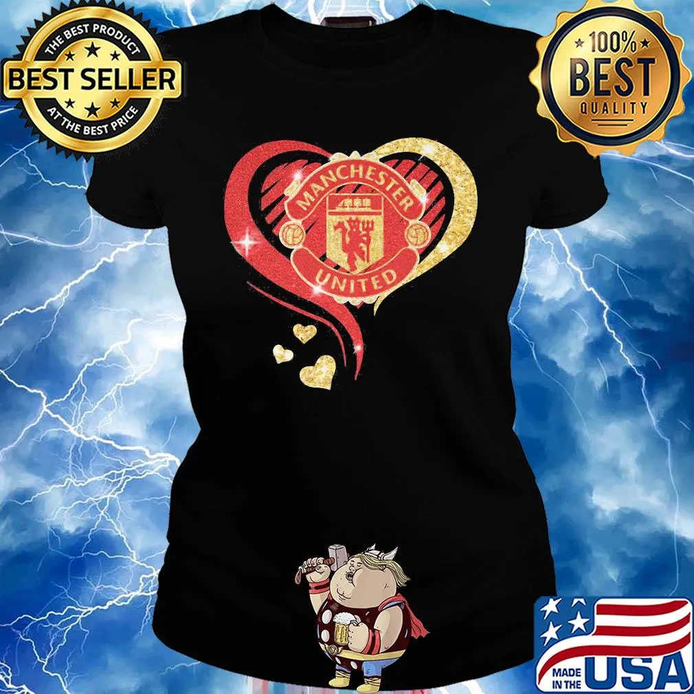 Love manchester united hearts diamond s Ladies tee