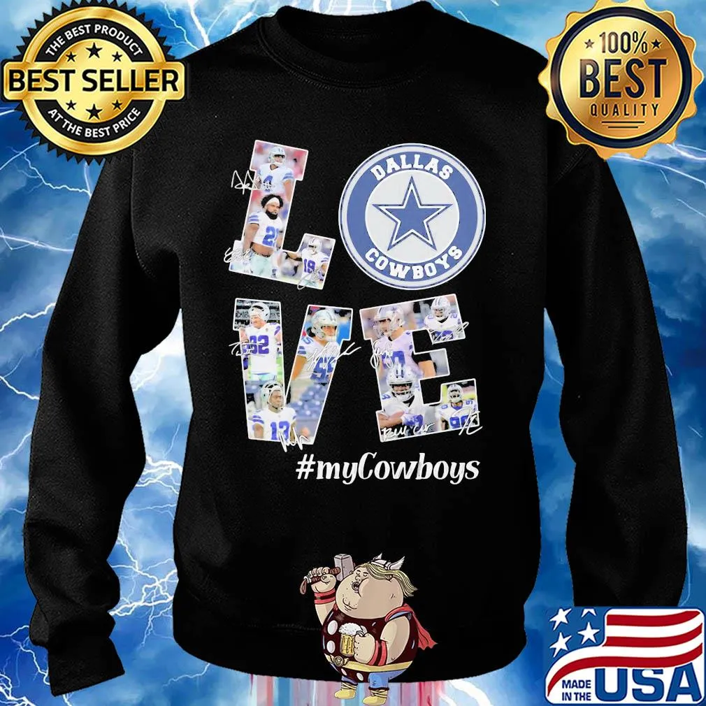 Love my dallas cowboys football team players signatures s Sweater