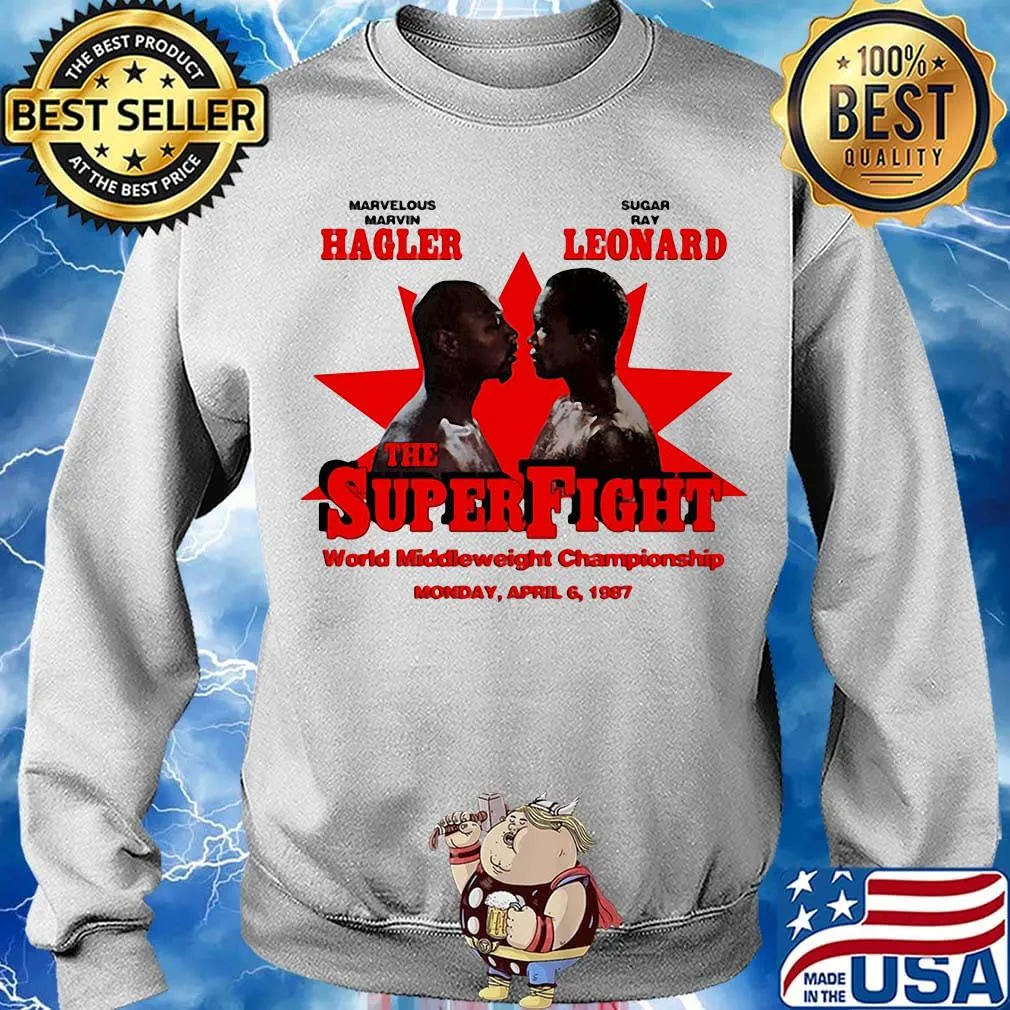 Marvelous marvin hagler vs sugar ray leonard the super fight world middleweight championship s Sweater