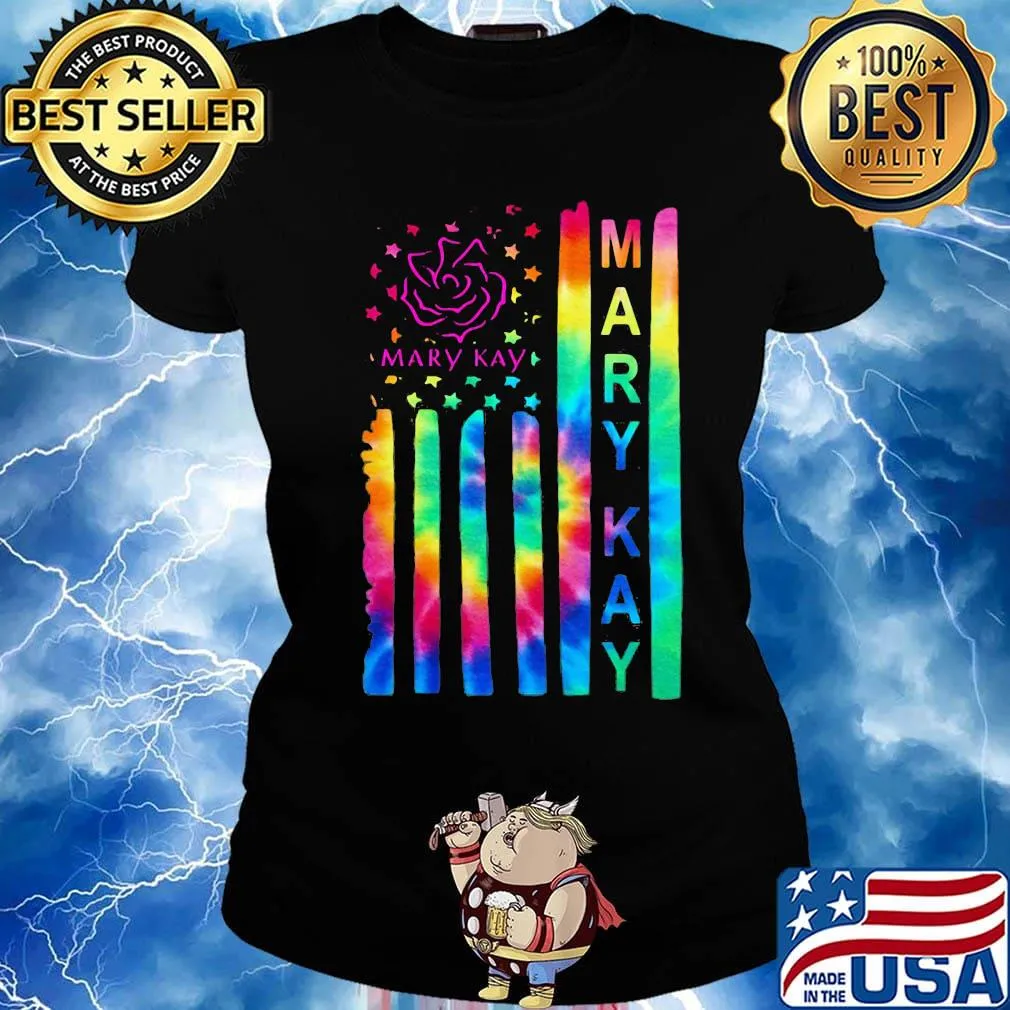 Mary kay hippie american flag 4th of july independence day s Ladies tee