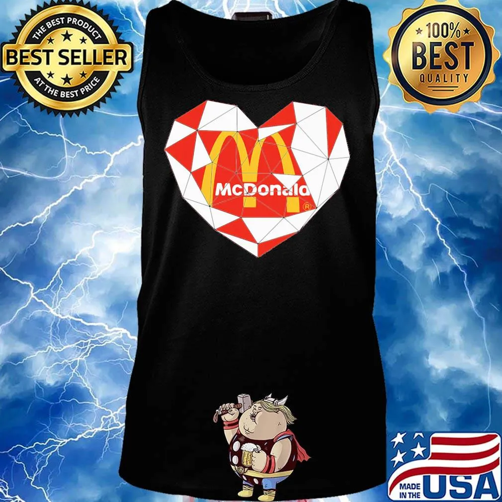 Mcdonald's logo heart diamond s Tank top