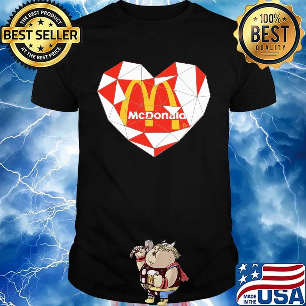Mcdonald's logo heart diamond shirt