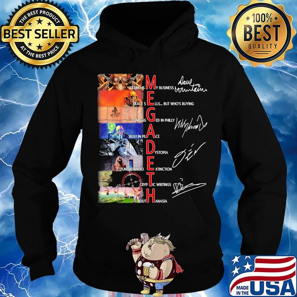 Megadeth band members signatures s Hoodie