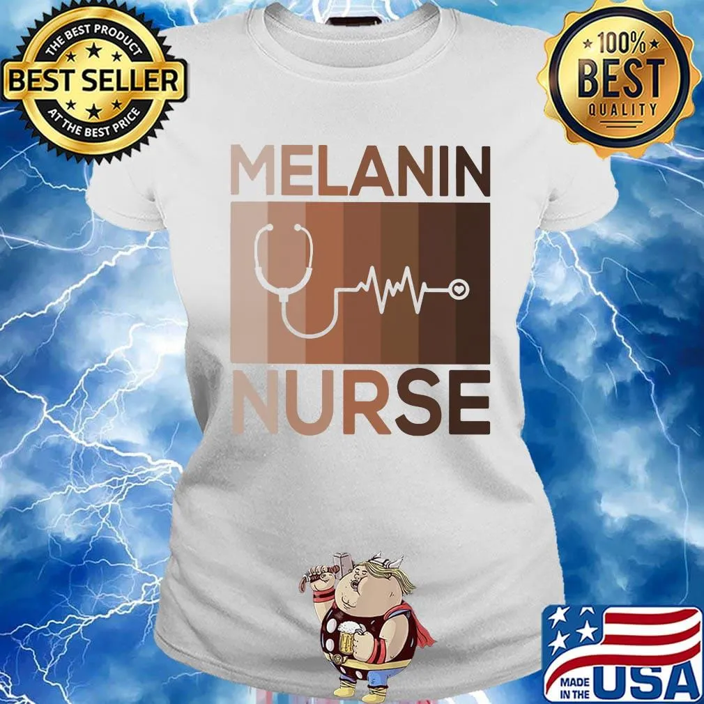 Melanin Nurse Medical Stethoscope Black Lives Matter Shirt Ladies tee