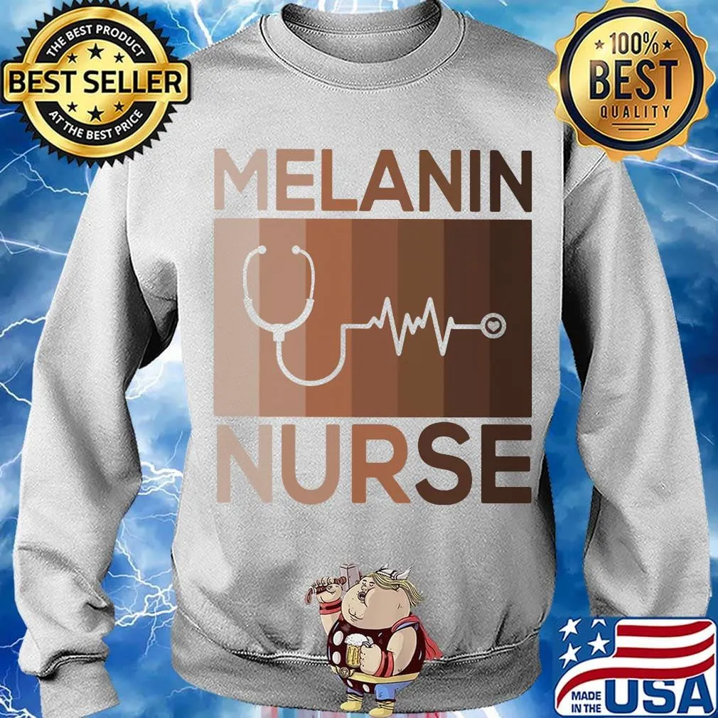 Melanin Nurse Medical Stethoscope Black Lives Matter Shirt Sweater