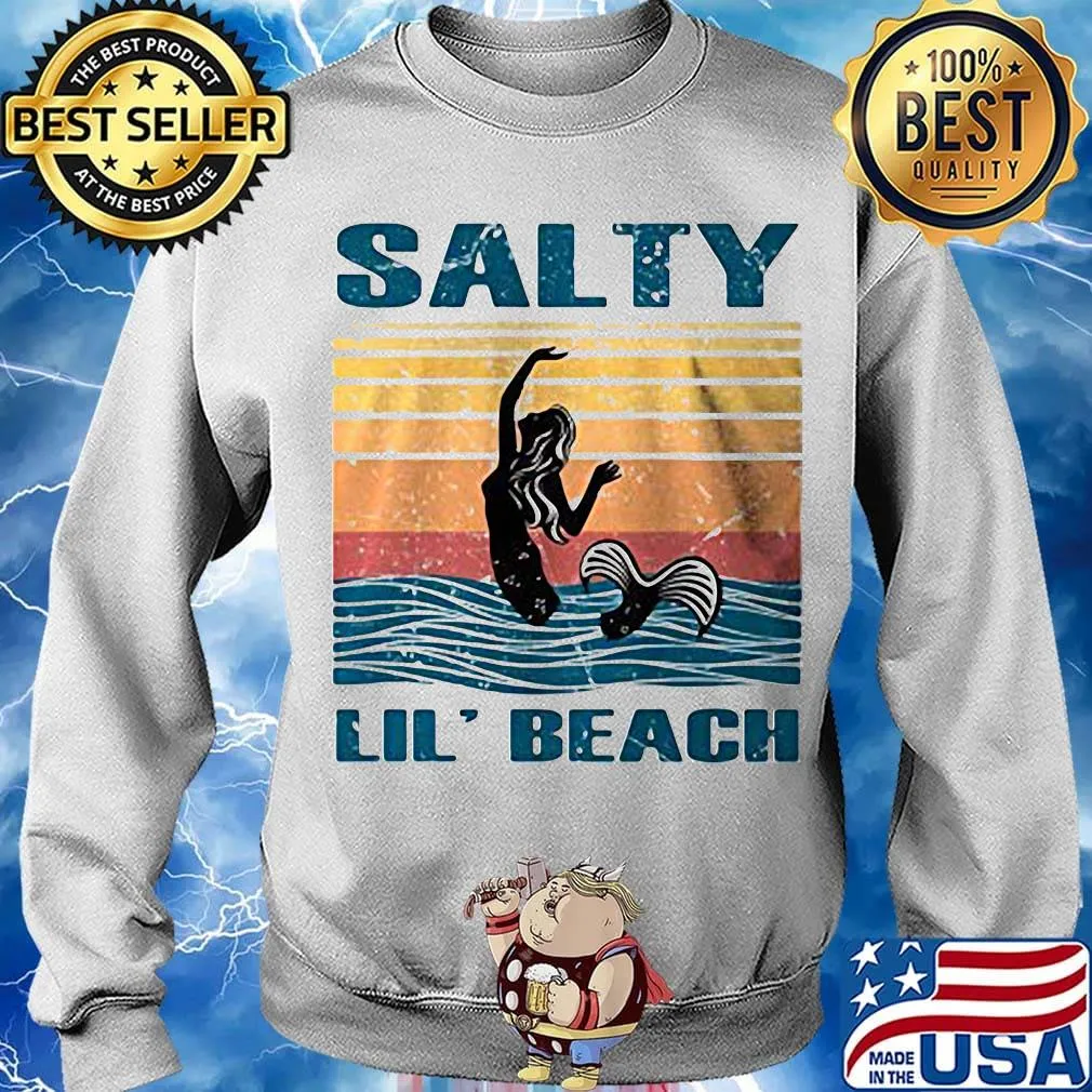 Mermaid salty lil' beach vintage retro s Sweater