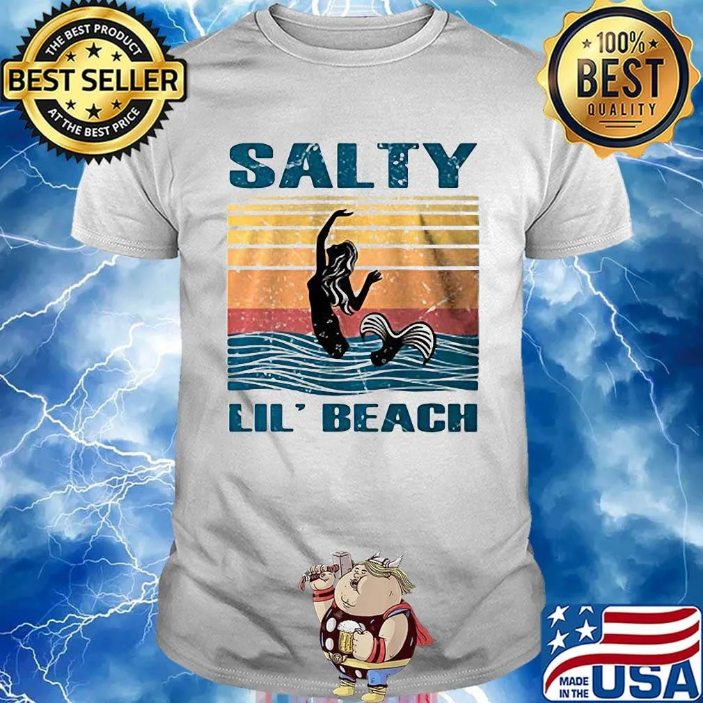 Mermaid salty lil' beach vintage retro shirt