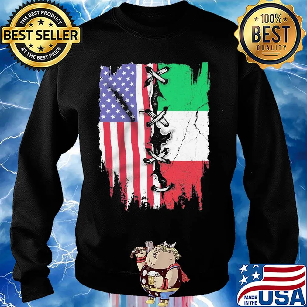 Mexican and American flag veteran Independence day s Sweater