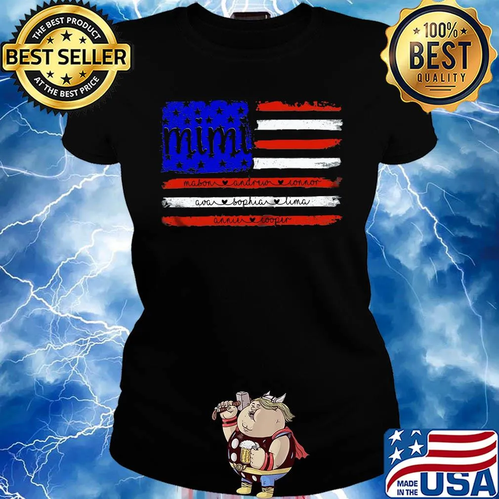 Mimi mason andrew connor ava sophia lima American flag veteran Independence Day s Ladies tee