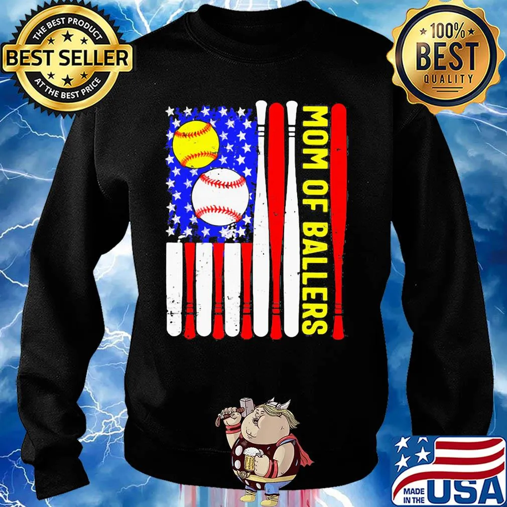 Mom of ballers American flag veteran Independence Day s Sweater