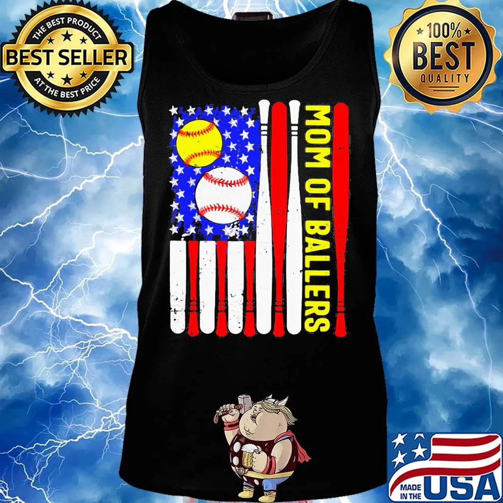 Mom of ballers American flag veteran Independence Day s Tank top