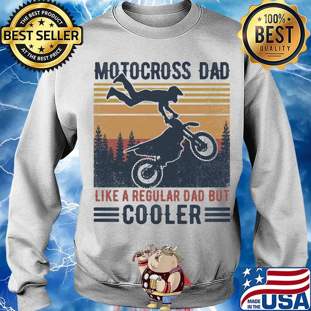 Motocross dad like a regular dad but cooler happy father's day vintage retro s Sweater
